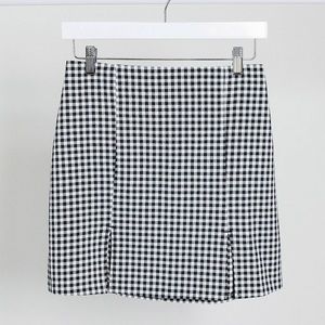 Monki Renata Gingham Stretch Mini Skirt Plaid Gingham